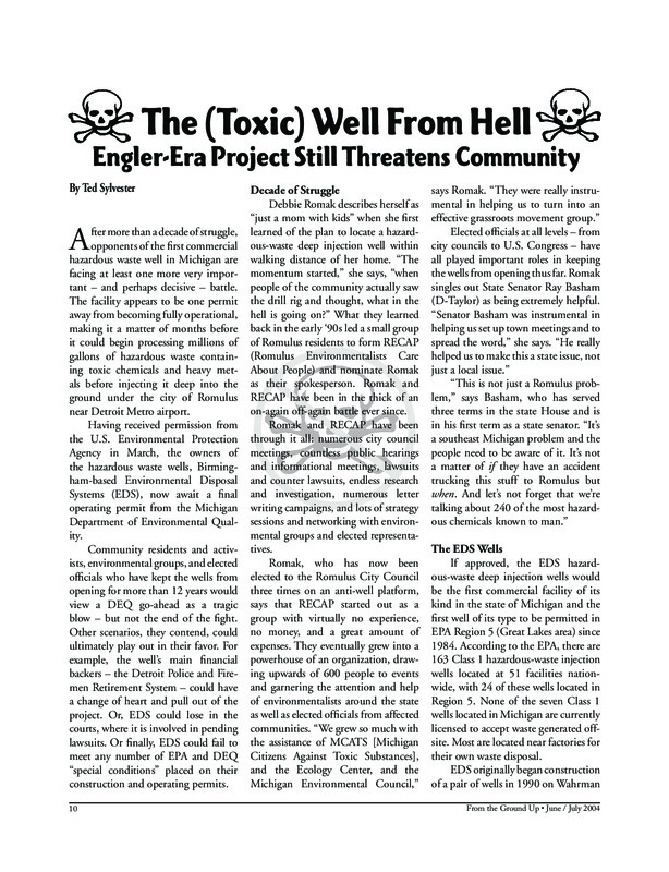 The (Toxic) Well from Hell (JunJul 2004) (1).pdf · Ecology Center  Interviews · Ecology Center